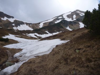 Tatry dağlara bahar Slovakya'da