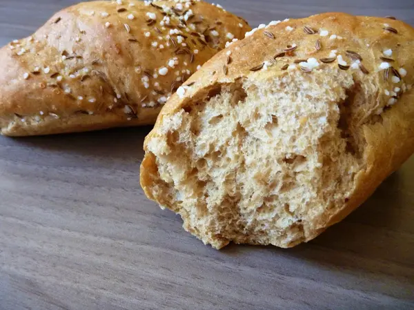 Färskt hembakat bröd detalj — Stockfoto