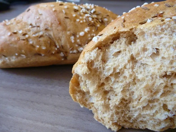Frisches hausgemachtes Brot Detail — Stockfoto
