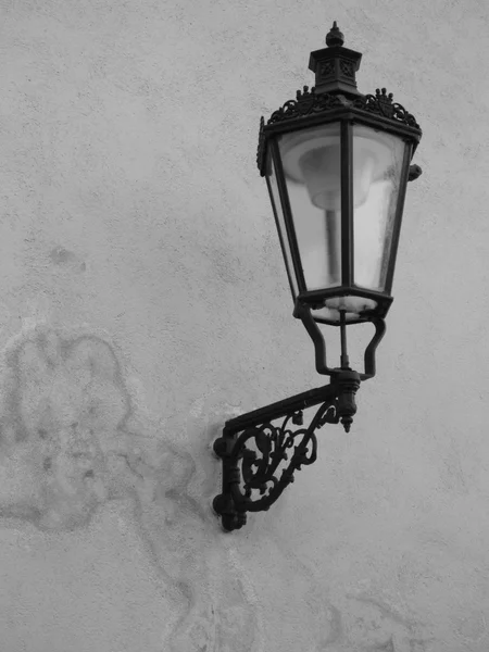 Historical decorative lamp on an old wall — Stock Photo, Image