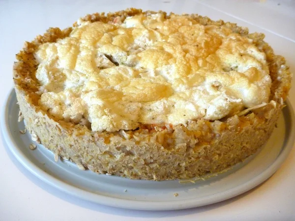 Bolo de couve-flor vegetal acabado de fazer — Fotografia de Stock