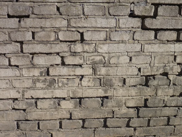 Eski gri tuğla duvar dokusu — Stok fotoğraf