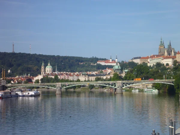 Panorama Pragi z Wełtawy — Zdjęcie stockowe