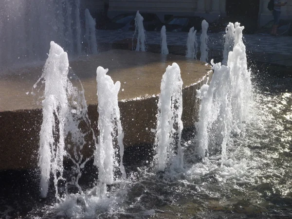 Beautiful water fountain with pure water — Stock Photo, Image