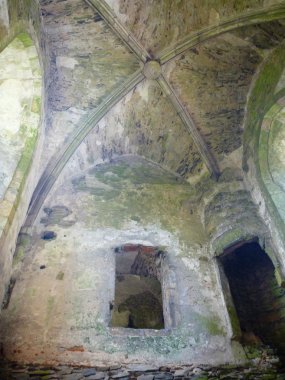 İnşaat detay terk edilmiş bir ortaçağ kalesi