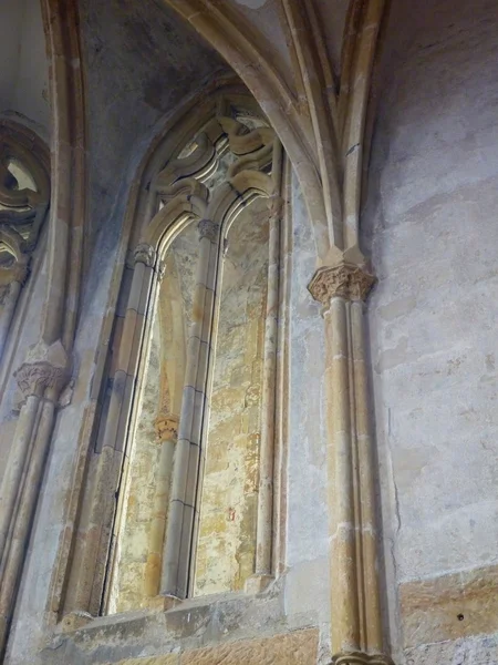 Detalhe de construção de um castelo medieval abandonado — Fotografia de Stock