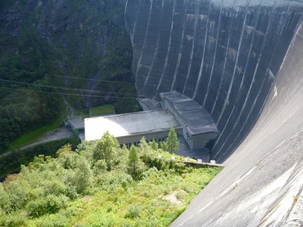 Stausee mooserboden dam w regionie Alpy Austriackie — Zdjęcie stockowe