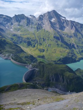 Avusturya Alpleri'nde Stausee mooserboden Barajı