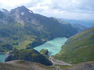 Avusturya Alpleri'nde Stausee mooserboden Barajı