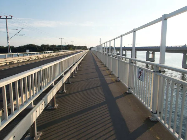 Cruzamento Ponte Stralsund Rugen Para Alemanha Continental — Fotografia de Stock