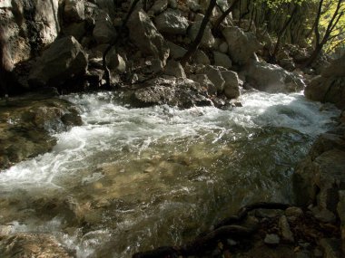 Paklenica 'daki doğal dere Hırvatça boğazı