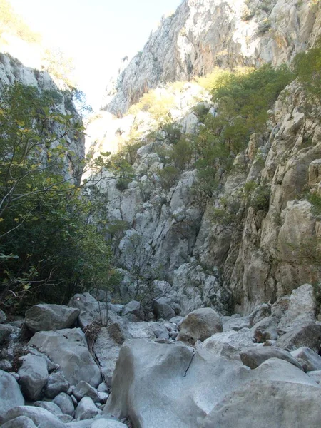 Famoso Desfiladero Paklenica Parque Natural Montañas Velebit Croacia —  Fotos de Stock