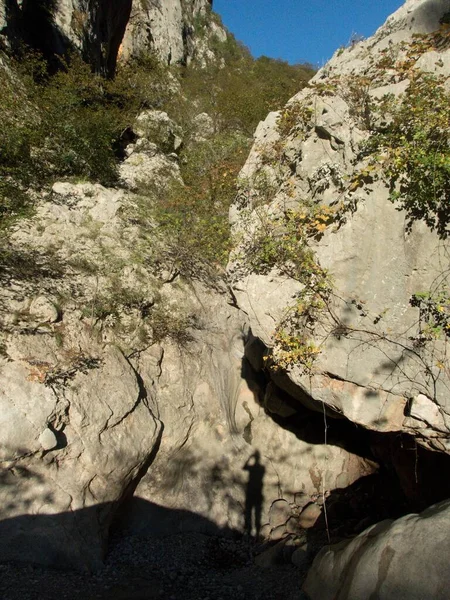 Знаменита Ущелина Природного Парку Горах Круатія — стокове фото