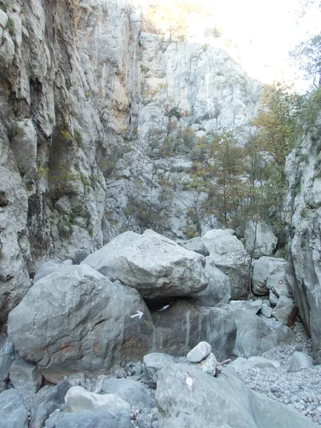 Famoso Parco Naturale Paklenica Gola Velebit Montagne Croazia — Foto Stock