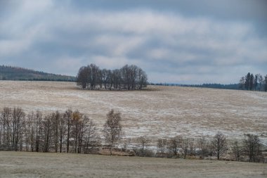 Batı Bohemya Cesky les Peyzaj Kış başında
