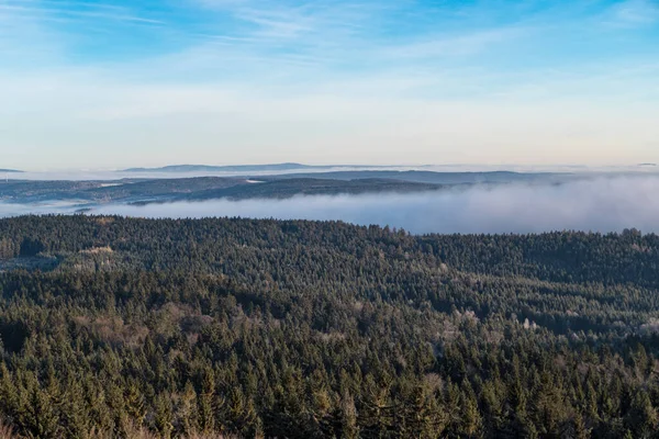 Western Bohemia Cesky Les Landscape Early Winter — стоковое фото