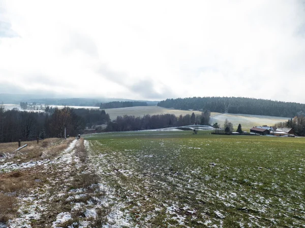 Western Bohemia Cesky Les Landscape Early Winter — стоковое фото