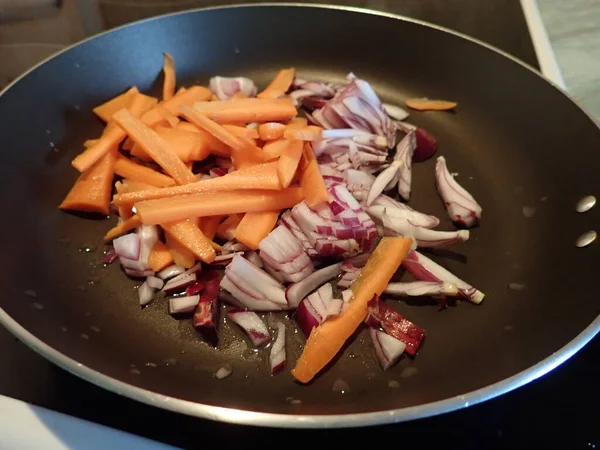 Fresca Sana Insalata Verdure Calde Fatte Casa Piena Vitamine — Foto Stock