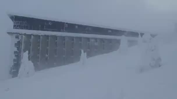 Schneereicher Winter Tschechischen Riesengebirge — Stockvideo