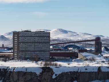 Kiruna kuzey İsveç 'teki endüstriyel demir madeni