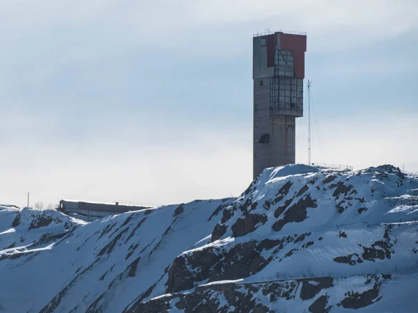 Mina Minério Ferro Industrial Kiruna Norte Suécia — Fotografia de Stock