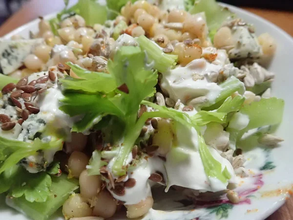 Yapımı Taze Sebze Salatası — Stok fotoğraf