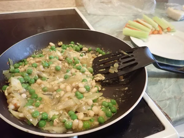 Maison Préparé Salade Mixte Légumes Chauds Frais — Photo