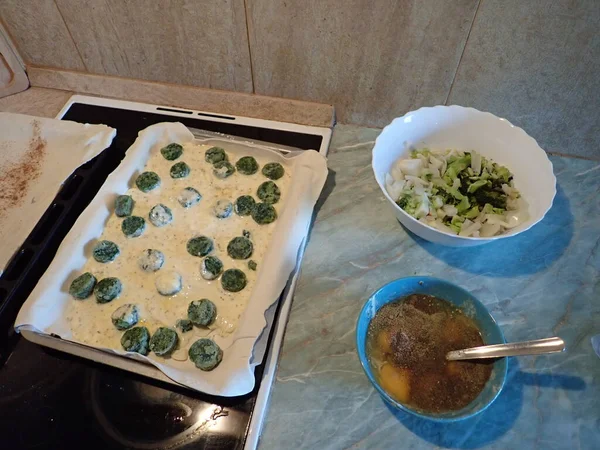 Yapımı Tuzlu Sebzeli Kek — Stok fotoğraf