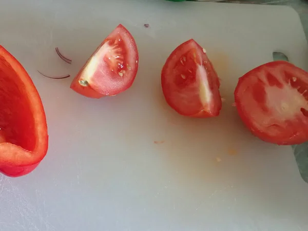 Homamade Bereiding Van Mixeex Salade Met Feta Kaas Keuken — Stockfoto