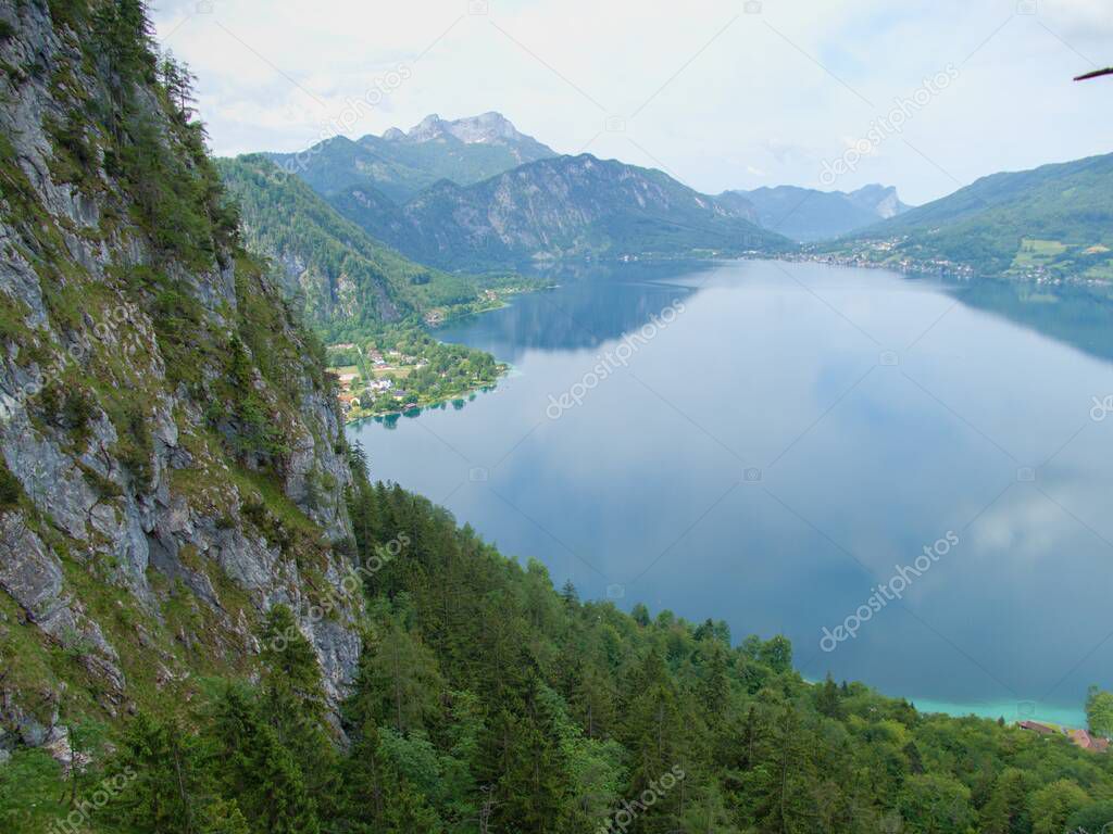 beautiful summer nature in austrian alps in salzkammergut