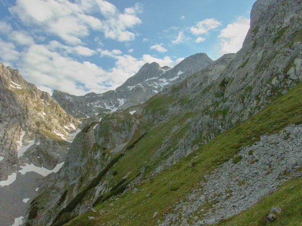 Lezecké Konigsjodler Klettersteig Hochkonig Rakouských Alpách — Stock fotografie