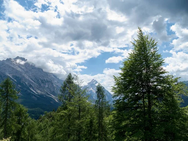 Paysage Rocheux Étonnant Dolomites Italiennes Dans Sud Tyrol Arounf Monte — Photo