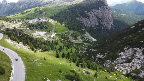 amazing rocky landscape od italian dolomites in south tirol arounf monte antelao