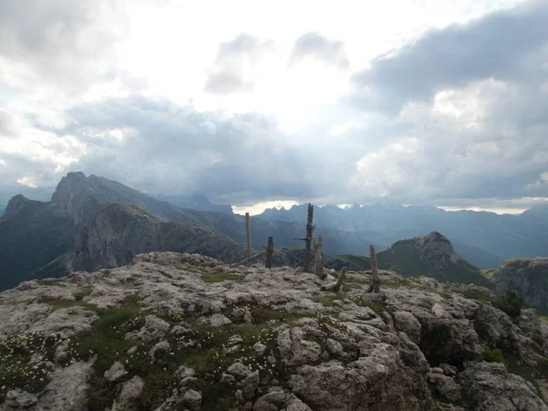 Fortifivation Remnants Memory World War Dolomites Sass Stria — Foto de Stock