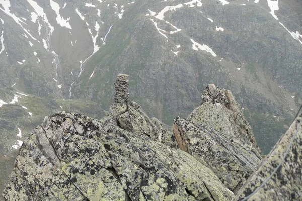 Bellissimo Paesaggio Alpino Austria Estate Arrampicata Zuclerhuttl Montagna Alpi Stubaier — Foto Stock