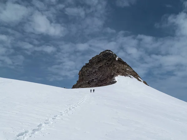 Bela Paisagem Alpina Áustria Verão Escalada Zuclerhuttl Montanha Stubaier Alpes — Fotografia de Stock