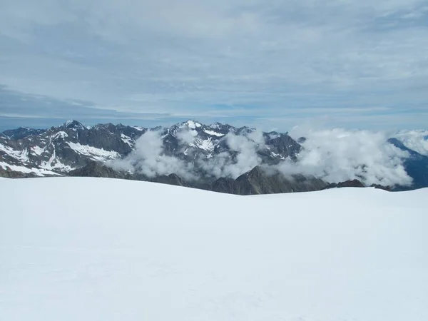 Bellissimo Paesaggio Alpino Austria Estate Arrampicata Zuclerhuttl Montagna Alpi Stubaier — Foto Stock