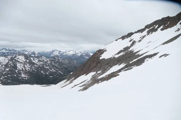 Bellissimo Paesaggio Alpino Austria Estate Arrampicata Zuclerhuttl Montagna Alpi Stubaier — Foto Stock