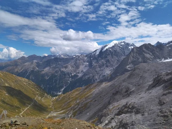 Gyönyörű Táj Utak Stelvio Nemzeti Park Alpokban Nyáron — Stock Fotó