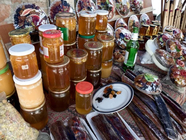 Churchela Dulces Tradicionales Georgianos Caucásicos Mercado — Foto de Stock