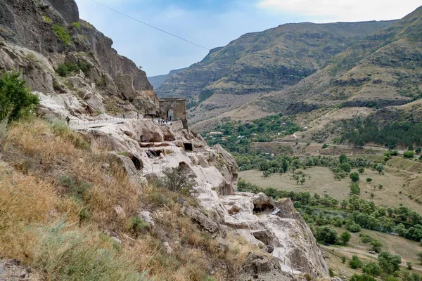 Sitio Turístico Histórico Asentamiento Roca Monasterio Vardzia Georgia — Foto de Stock