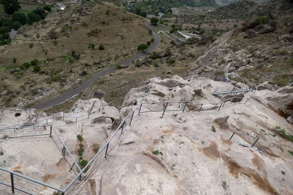 Sitio Turístico Histórico Asentamiento Roca Monasterio Vardzia Georgia — Foto de Stock