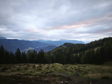Güzel, serin sonbahar yürüyüşü Avrupa 'da Alpen Alpen' de.