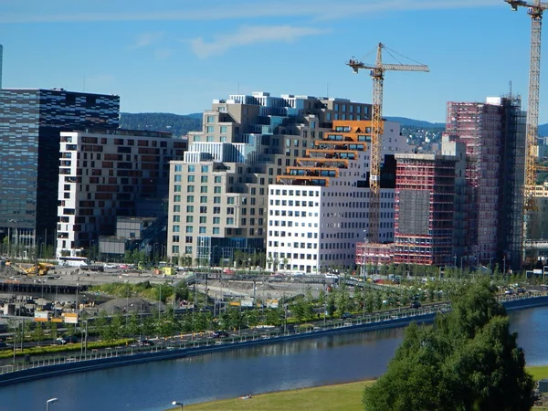 Нещодавно збудована висотних будівель в Осло — стокове фото