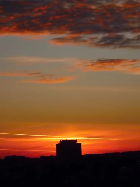 Building at the sunrise — Stock Photo, Image