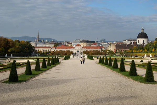 Belvedere palota kert Bécsben — Stock Fotó
