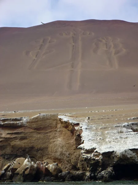 El candelabrio a paracas-félsziget — Stock Fotó