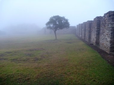 choquequirao inka ruin in peruvian mountain jungle clipart