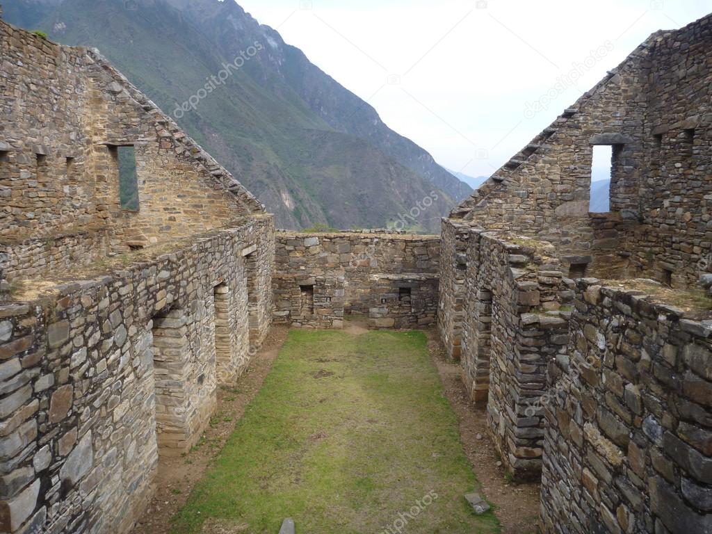 choquequirao inka ruin in peruvian mountain jungle