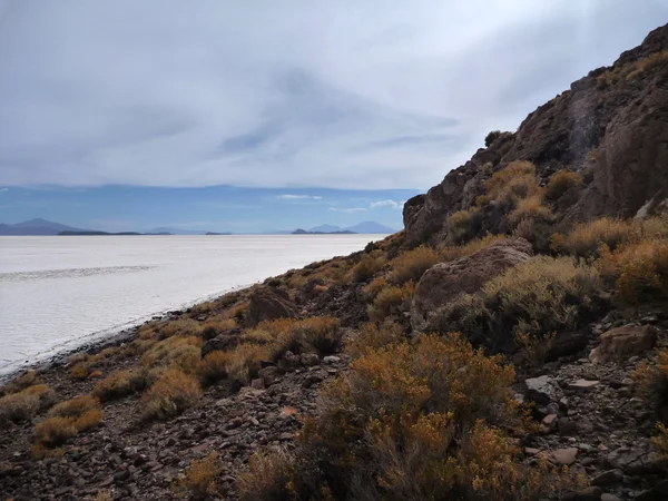 Isla del pescador en salar de uyuni — Foto de Stock